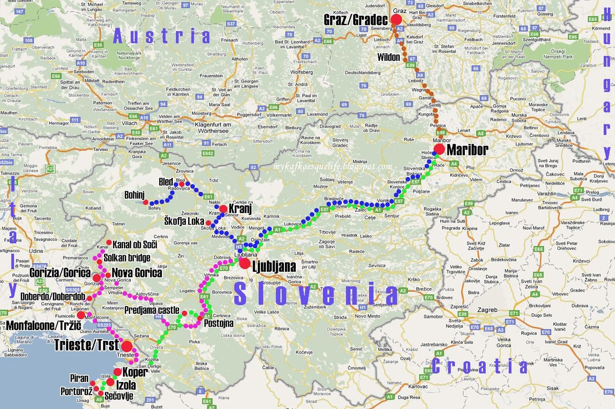 khu cảng Slovenia bản đồ