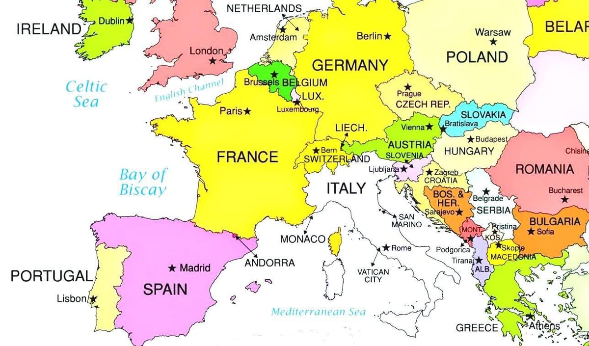 bản đồ châu âu đang ở Slovenia