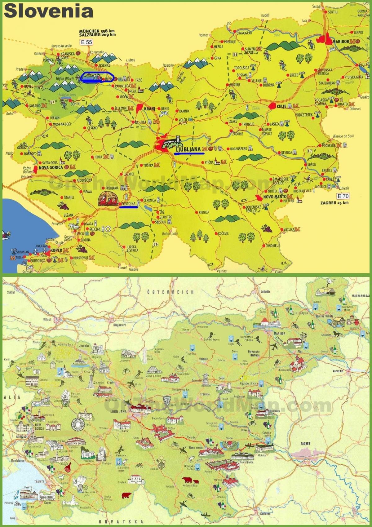 Slovenia bản đồ du lịch