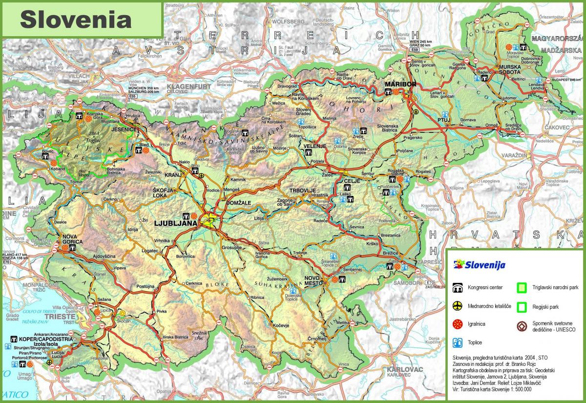 Bản đồ của croatia đường