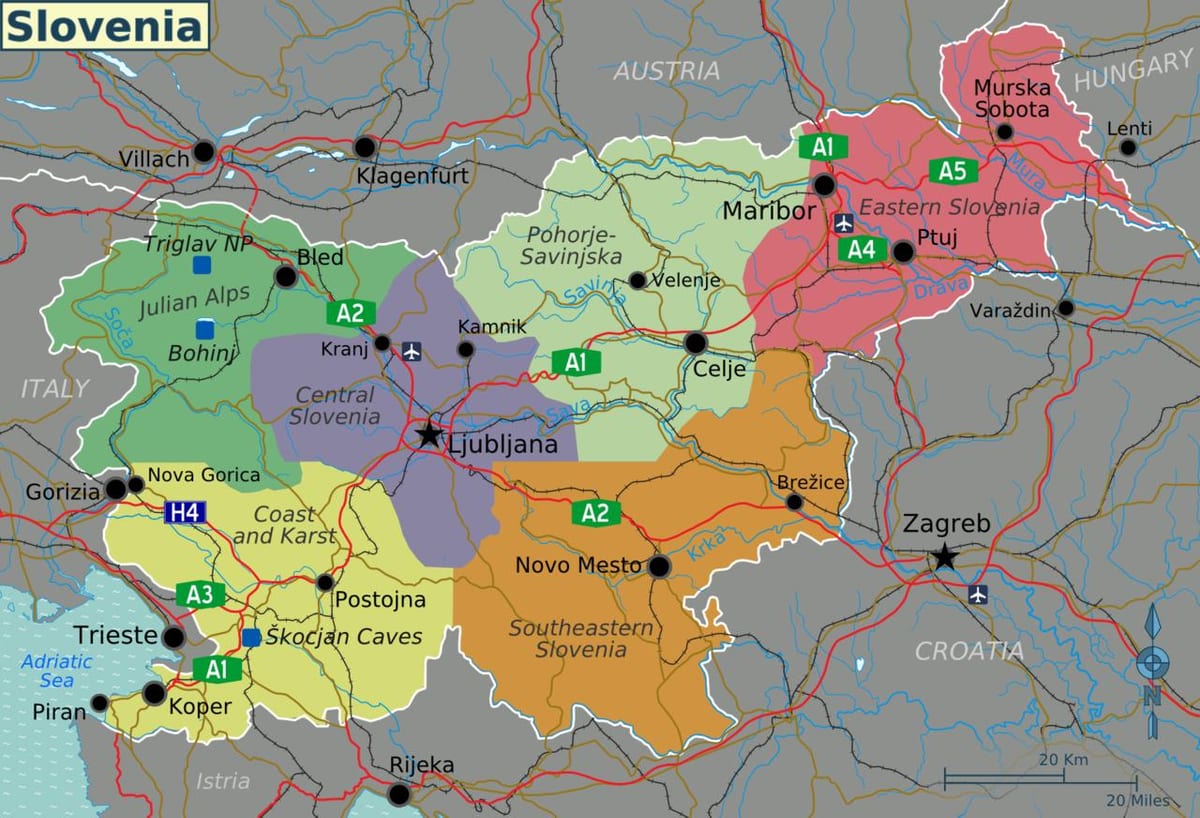 Slovenia du lịch bản đồ