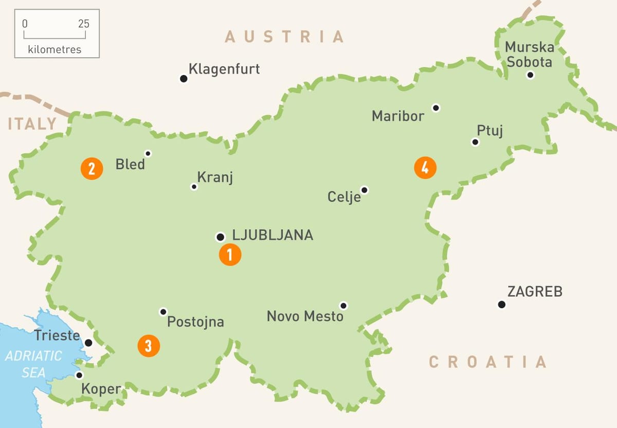 Bản đồ của croatia khu vực