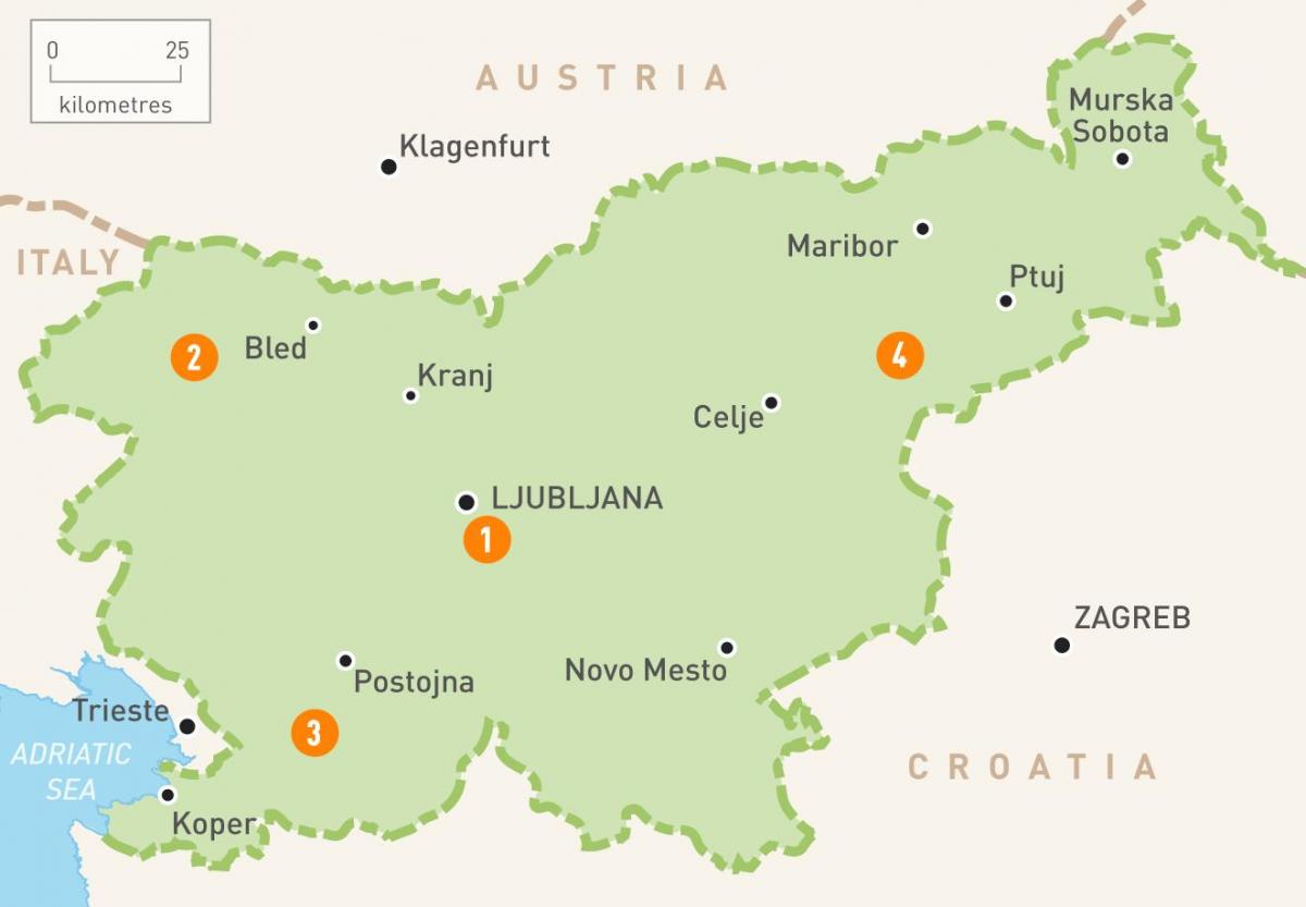 Bản đồ của croatia khu vực