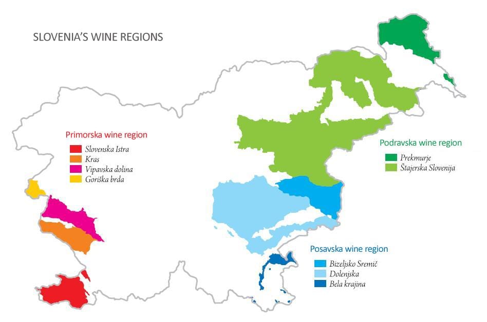 Bản đồ của croatia rượu