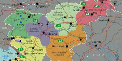 Slovenia nước bản đồ