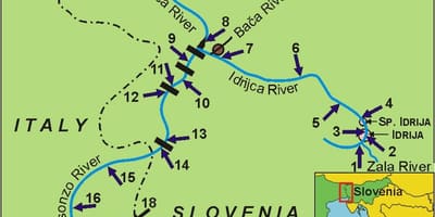 Bản đồ của xưa sông Slovenia