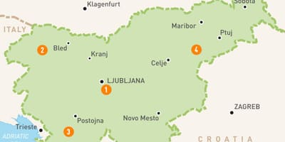 Bản đồ của croatia khu vực