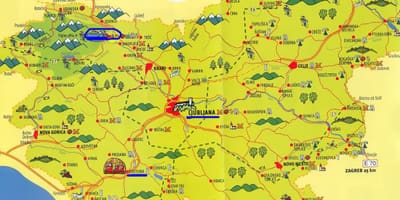 Bản đồ của croatia ngắm cảnh
