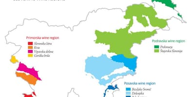 Bản đồ của croatia rượu