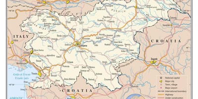 Bản đồ của croatia thành phố