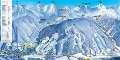 Bản đồ của croatia trượt tuyết